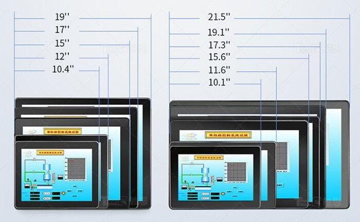 V-Touch / V-Max Industry - rozměry LCD